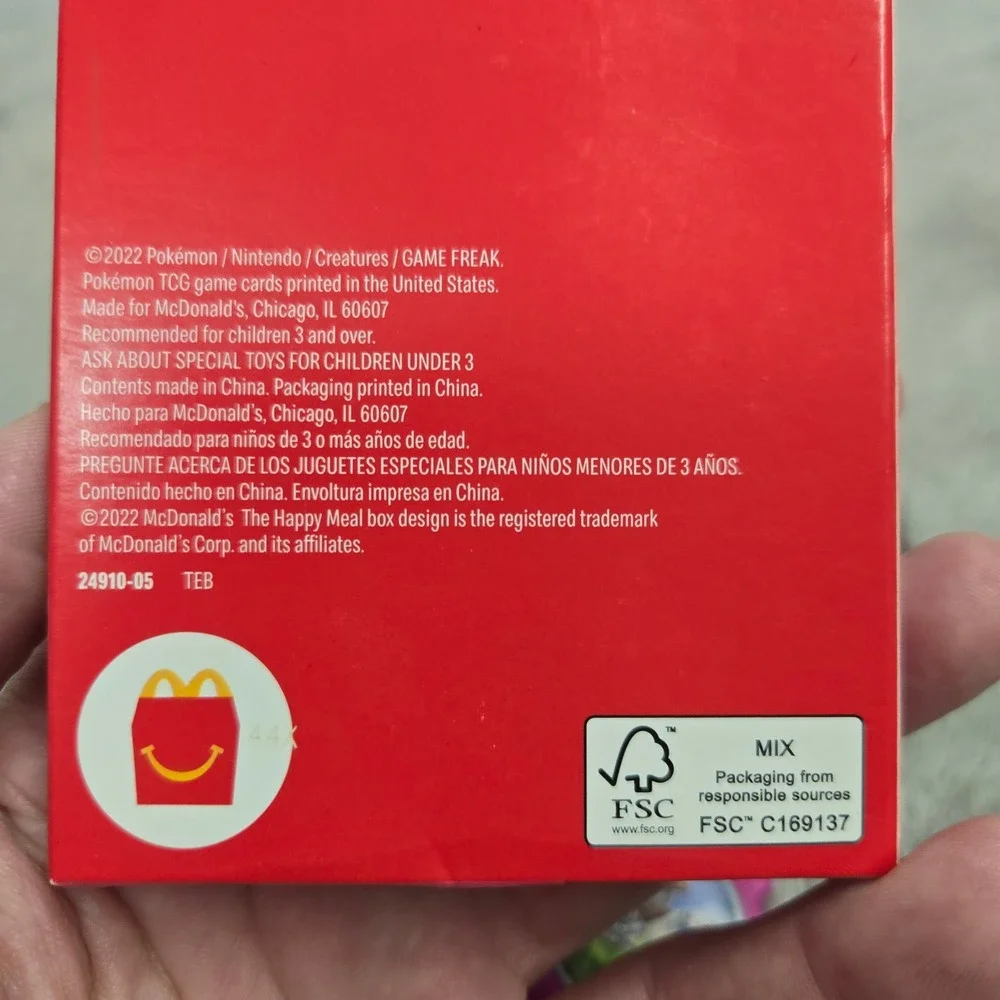2022 Pokemon TCG Match Battle McDonalds Happy Meal Smeargle Sealed Pack & Toy